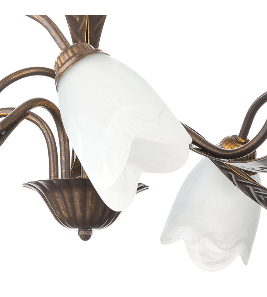 LAMPADARIO 5 LUCI ONLI "SONIA" BRONZO E14